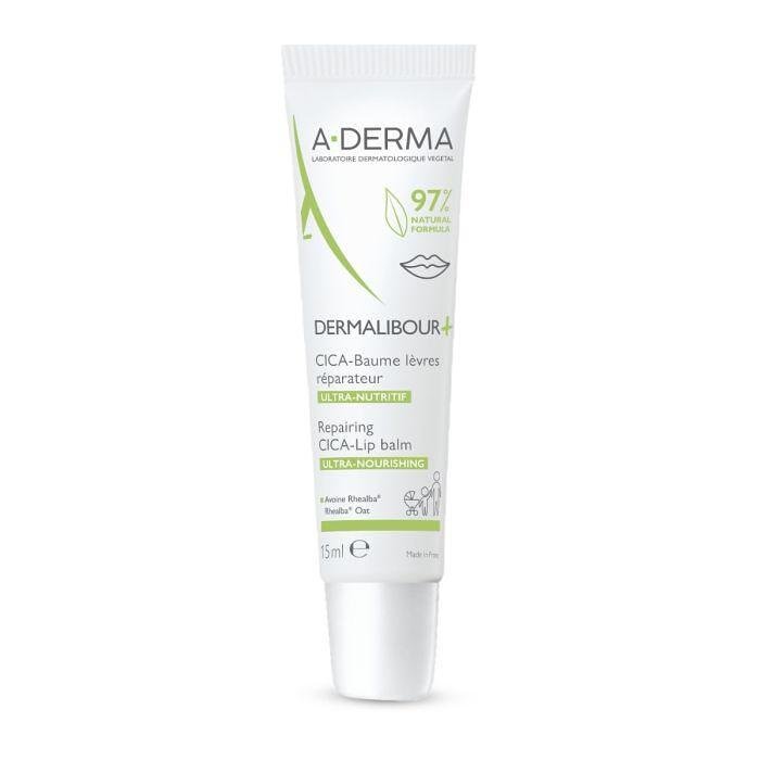 A-DERMA DERMALIBOUR+ CICA ВЪЗСТАНОВЯВАЩ БАЛСАМ ЗА УСТНИ 15 МЛ