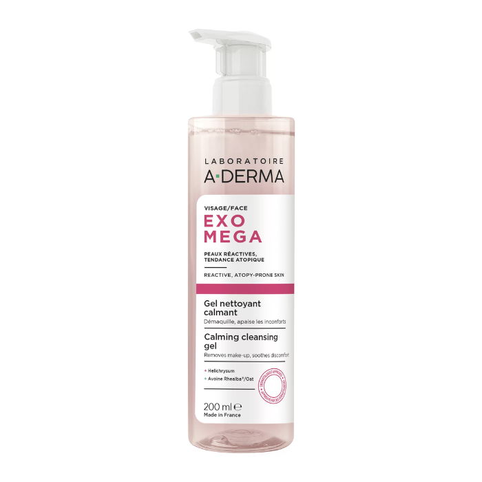 A-DERMA EXOMEGA УСПОКОЯВАЩ ПОЧИСТВАЩ ГЕЛ ЗА ЛИЦЕ 200 МЛ