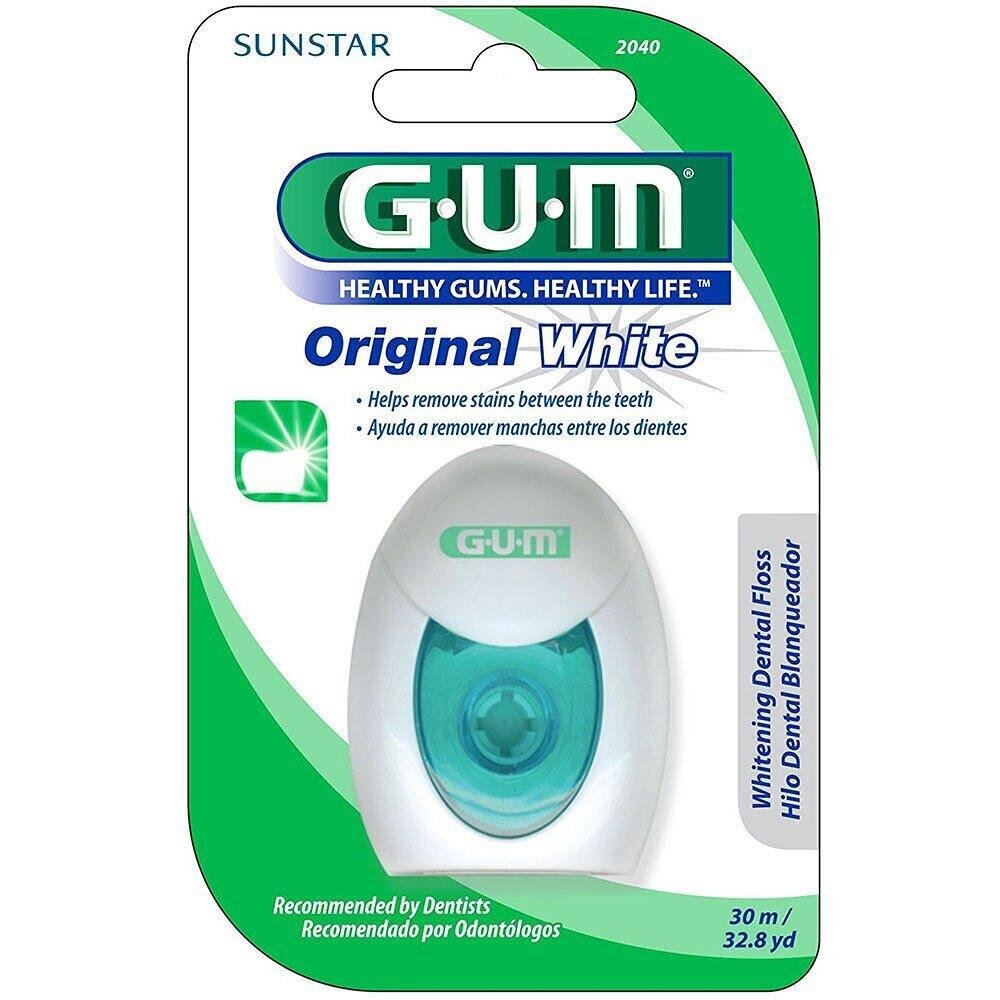 GUM КОНЕЦ ЗА ЗЪБИ ИЗБЕЛВАЩ ORIGINAL WHITE 30М 2040
