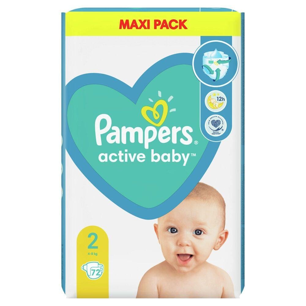 ПАМПЕРС АКТИВ БЕЙБИ N2 4-8 КГ Х 72 PAMPERS VPP