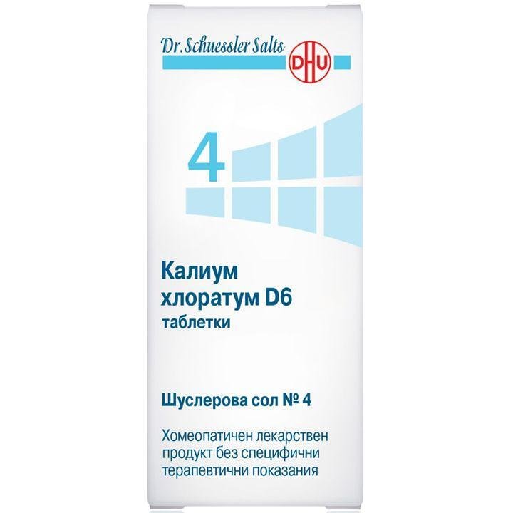 ШУСЛЕРОВА СОЛ N 4 КАЛИУМ ХЛОРАТУМ D6 ТАБЛ. Х 80