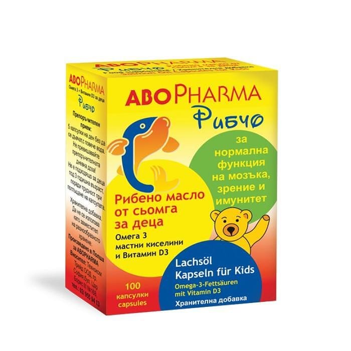 АБОФАРМА РИБЧО ОМЕГА 3 + ВИТ.D КАПС. Х 100