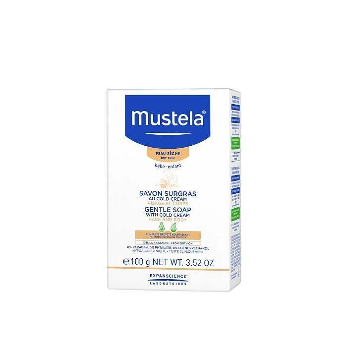 MUSTELA GENTLE SOAP / МУСТЕЛА НЕЖЕН САПУН С КОЛД КРЕМ 100Г