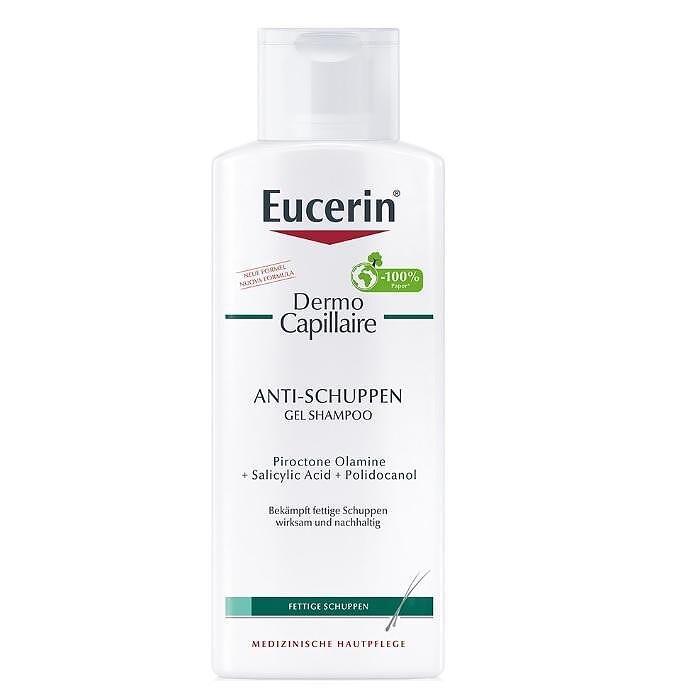 EUCERIN DERMO CAPILLIARE ГЕЛ-ШАМПОАН ПРОТИВ ПЪРХОТ ЗА МАЗЕН СКАЛП 250 МЛ