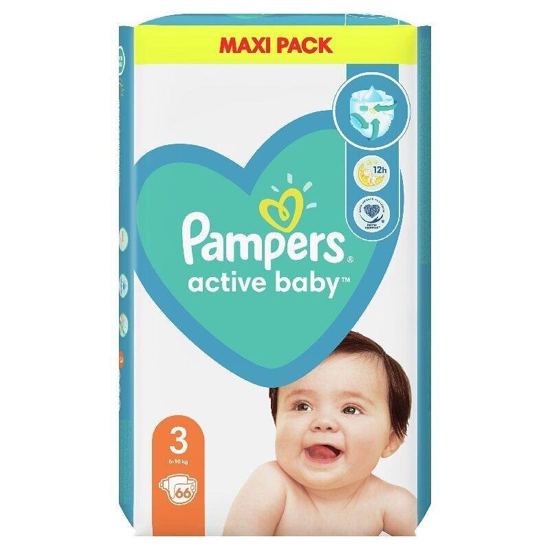 ПАМПЕРС АКТИВ БЕЙБИ N3 4-9 КГ Х 66 PAMPERS VPP