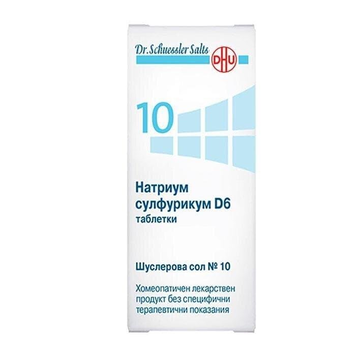 ШУСЛЕРОВА СОЛ N 10 НАТРИУМ СУЛФУРИКУМ D6 ТАБЛ. Х420