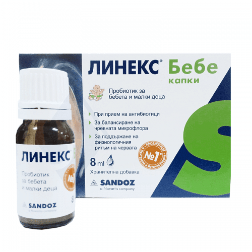 ЛИНЕКС БЕБЕ КАПКИ 8 МЛ