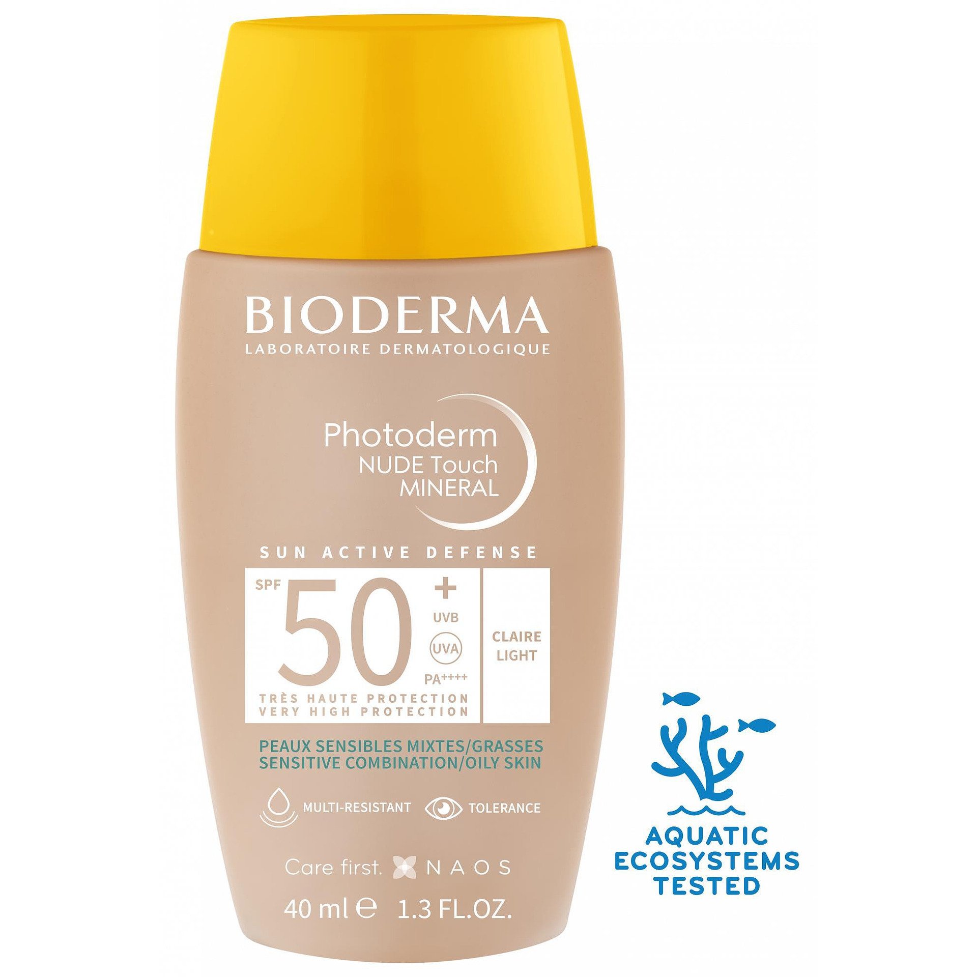 BIODERMA PHOTODERM NUDE TOUCH MINERAL SPF 50+ СВЕТЪЛ 40 МЛ