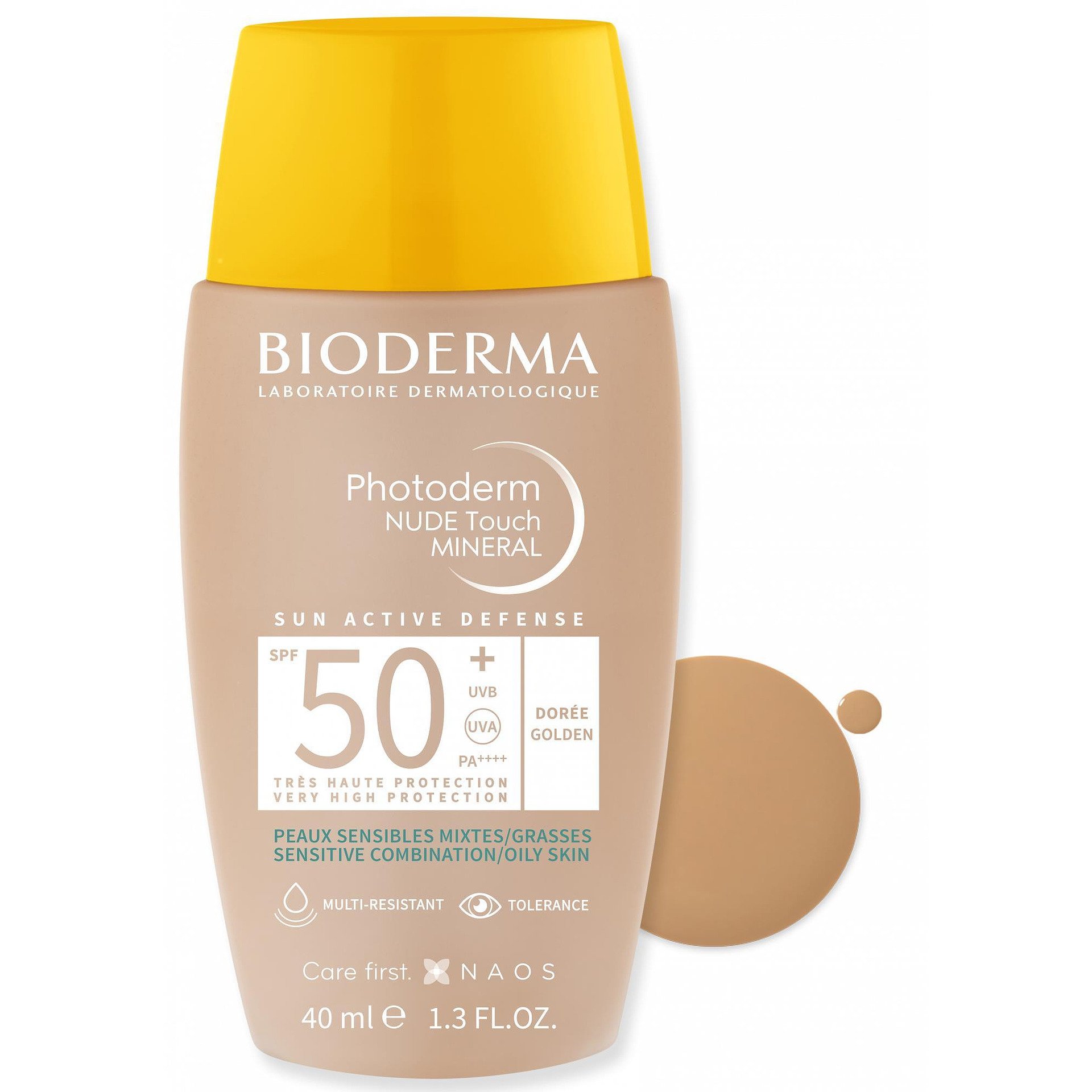 BIODERMA PHOTODERM NUDE TOUCH MINERAL SPF 50+ ЗЛАТИСТ 40 МЛ