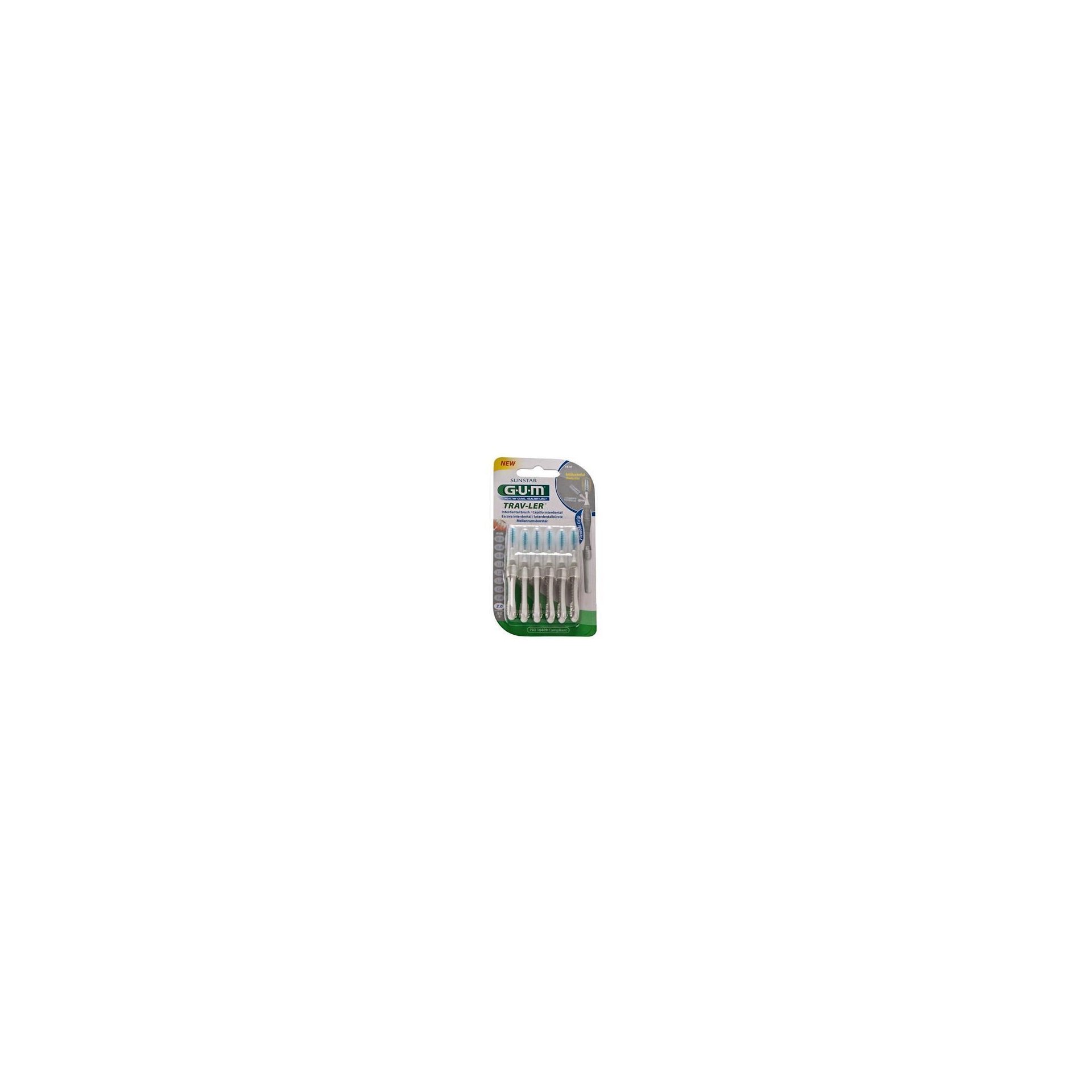 GUM ИНТЕРДЕНТАЛНИ ЧЕТКИ 2,0ММ СИВИ Х 6