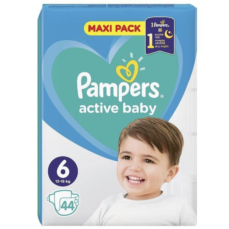 ПАМПЕРС АКТИВ БЕЙБИ N6 13-18 КГ Х 44 PAMPERS VPP