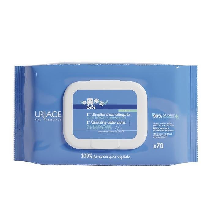 URIAGE BABY 1st ТЕРМАЛНИ ПОЧИСТВАЩИ МОКРИ КЪРПИЧКИ 70 БР.