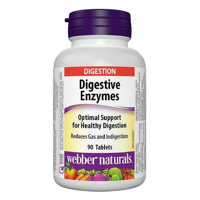 ХРАНОСМИЛАТЕЛНИ ЕНЗИМИ ТАБЛ. 182 МГ Х 90 Webber Naturals