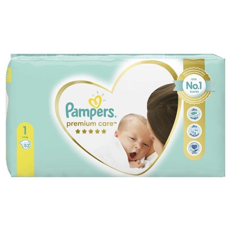 ПАМПЕРС PREMCARE NEWBORN S1 2-5 КГ Х 52 PAMPERS