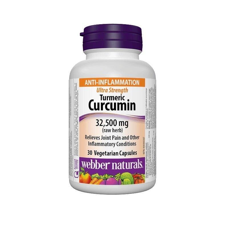 КУРКУМА ULTRA STRENGHT 3250 MG + ЧЕРЕН ПИПЕР КАПС. Х 30 Webber Naturals