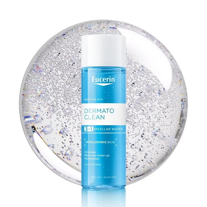 EUCERIN DERMATOCLEAN HYALURON 3 В 1 МИЦЕЛАРНА ВОДА ЗА ВСЕКИ ТИП КОЖА 400 МЛ