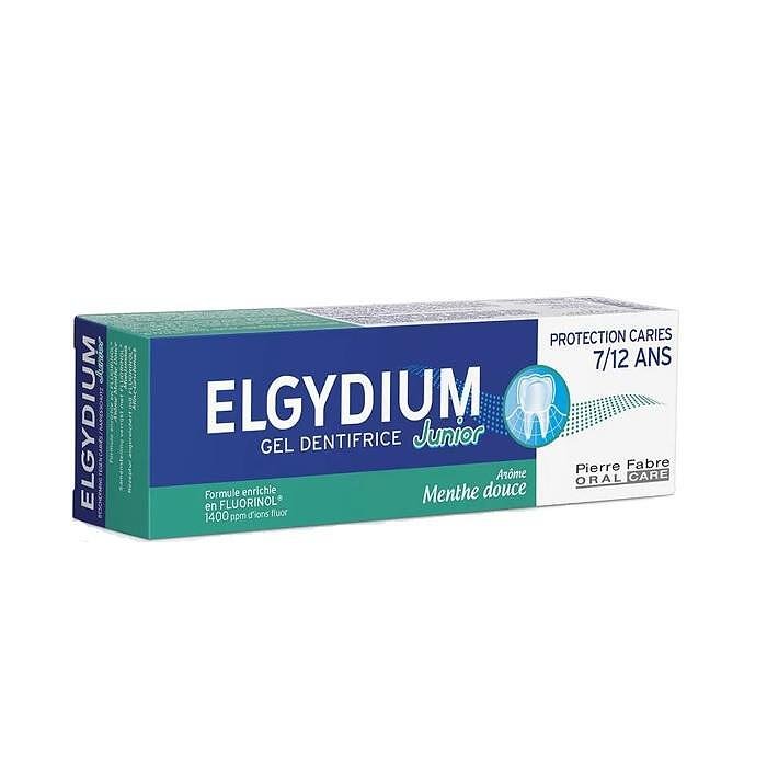 ELGYDIUM JUNIOR ГЕЛООБРАЗНА ПАСТА ЗА ЗЪБИ ЗА ДЕЦА 7-12 ГОДИНИ С МЕК МЕНТОВ АРОМАТ 50 МЛ
