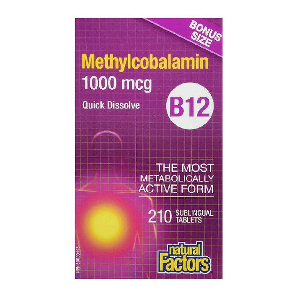 ВИТАМИН В12 ТАБЛ. 1000МКГ Х 180 + 30 NATURAL FACTORS