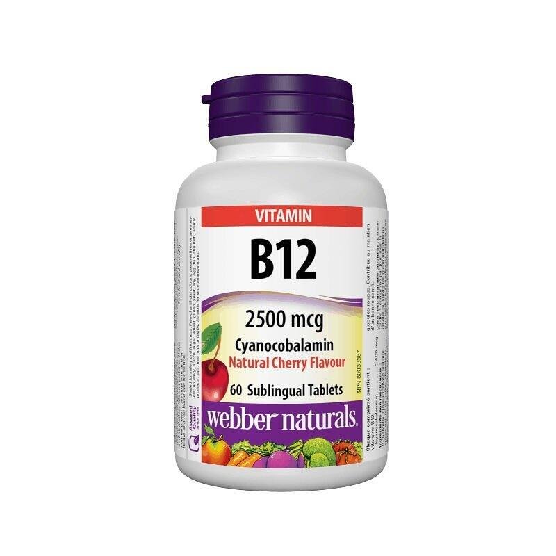 ВИТАМИН В12 ТАБЛ. 2500 МКГ Х 60 Webber Naturals