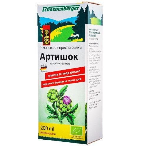 БИО СОК ОТ АРТИШОК 200 МЛ