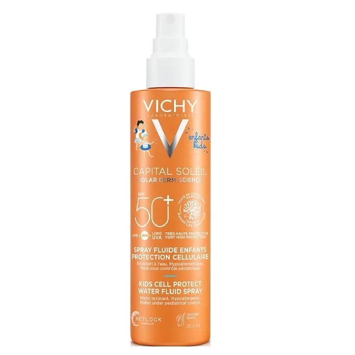VICHY CAPITAL SOLEIL CELL PROTECT SPF50+ ФЛУИДЕН СПРЕЙ ЗА ДЕЦА 200 МЛ