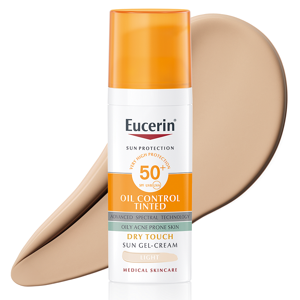 EUCERIN SUN OIL CONTROL SPF50+ КРЕМ ЗА ЛИЦЕ ОЦВЕТЕН LIGHT 50 МЛ