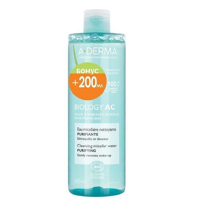 A-DERMA BIOLOGY AC ПОЧИСТВАЩА МИЦЕЛАРНА ВОДА 400 МЛ