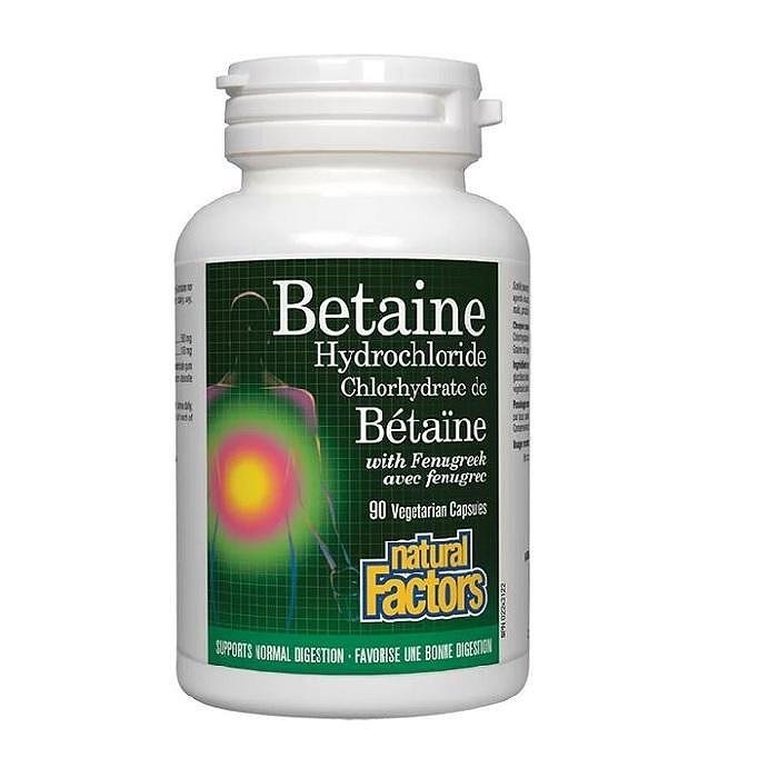 БЕТАИН ХИДРОХЛОРИД КАПС. Х 90 NATURAL FACTORS