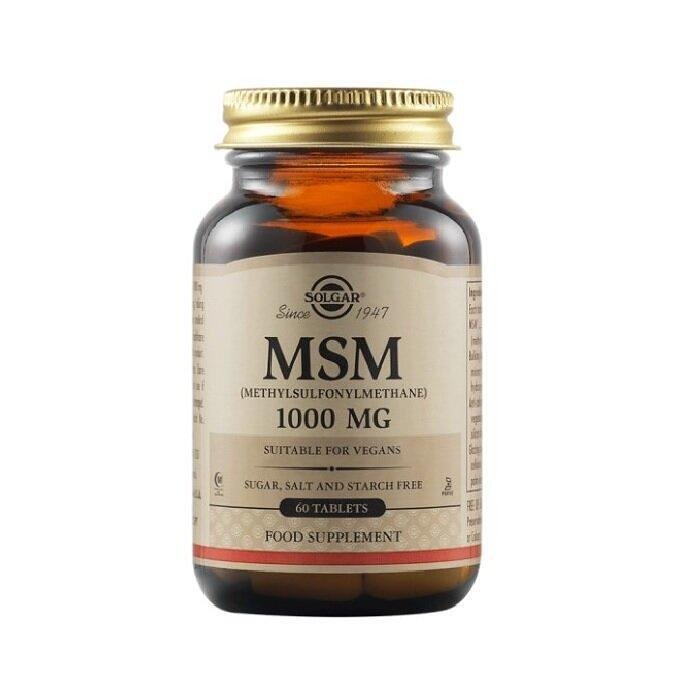 СОЛГАР MSM (МЕТИЛСУЛФОНИЛМЕТАН) ТАБЛ. 1000 МГ Х 60