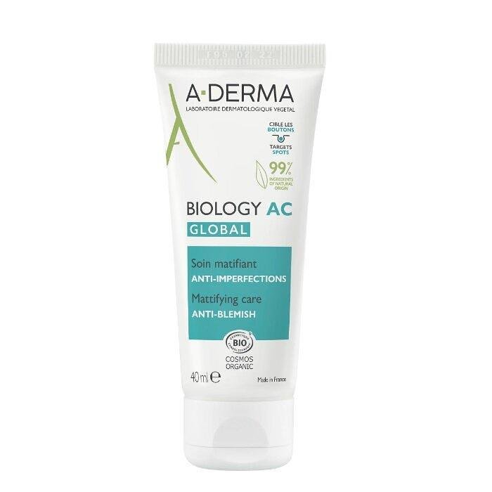 A-DERMA BIOLOGY AC GLOBAL КРЕМ ПРОТИВ НЕСЪВЪРШЕНСТВА 40 МЛ