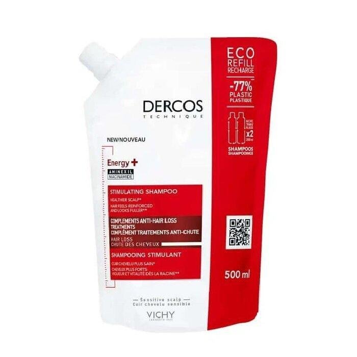 VICHY DERCOS ENERGY+ ШАМПОАН ПРИ КОСОПАД 500 МЛ ПЪЛНИТЕЛ