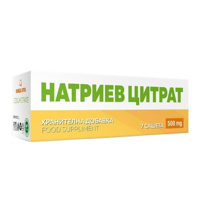 ОМЕГА ВИТА НАТРИЕВ ЦИТРАТ САШЕТА 500 МГ Х 7