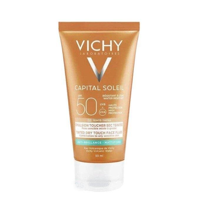 VICHY CAPITAL SOLEIL SPF50 BB DRY TOUCH МАТИРАЩ ФЛУИД ЗА ЛИЦЕ ОЦВЕТЕН 50 МЛ