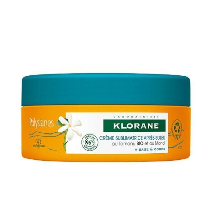 KLORANE POLYSIANES КРЕМ ЗА СЛЕД СЛЪНЦЕ ЗА ЛИЦЕ И ТЯЛО С ОРГАНИЧНО МАСЛО ОТ ТАМАНУ И МОНОИ 200 МЛ
