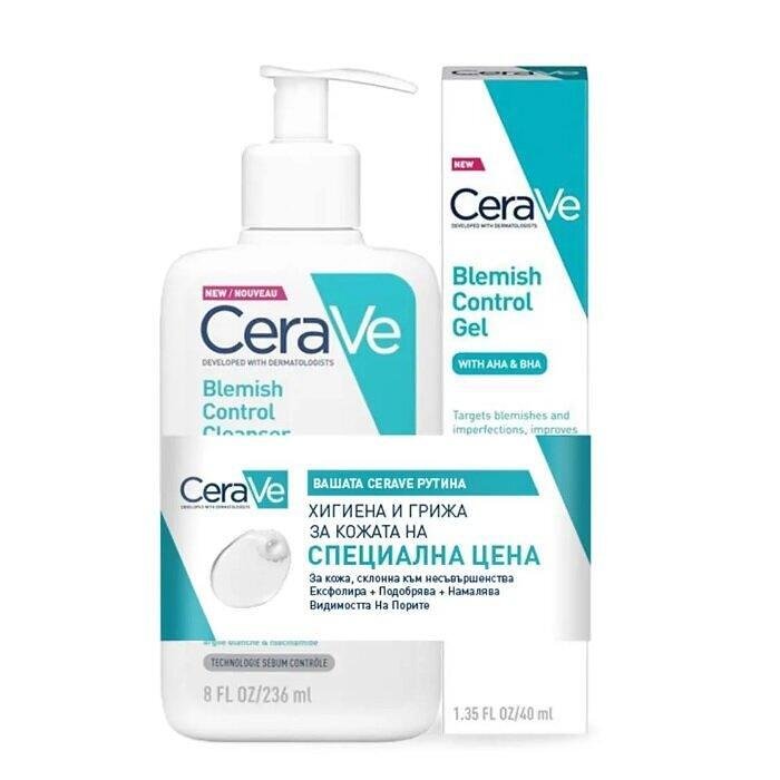 CERAVE BLEMISH CONTROL ИЗМИВАЩА ГЕЛ-ПЯНА 236 МЛ + ХИДРАТИРАЩ ГЕЛ ПРОТИВ НЕСЪВЪРШЕНСТВА 40 МЛ ПРОМО