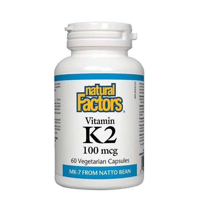 ВИТАМИН К2 (МК-7) КАПС. 100 МКГ Х 60 NATURAL FACTORS