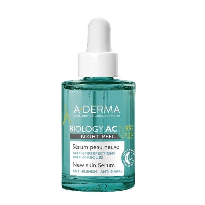 A-DERMA BIOLOGY AC NIGHT-PEEL СЕРУМ ПРОТИВ НЕСЪВЪРШЕНСТВА 30 МЛ