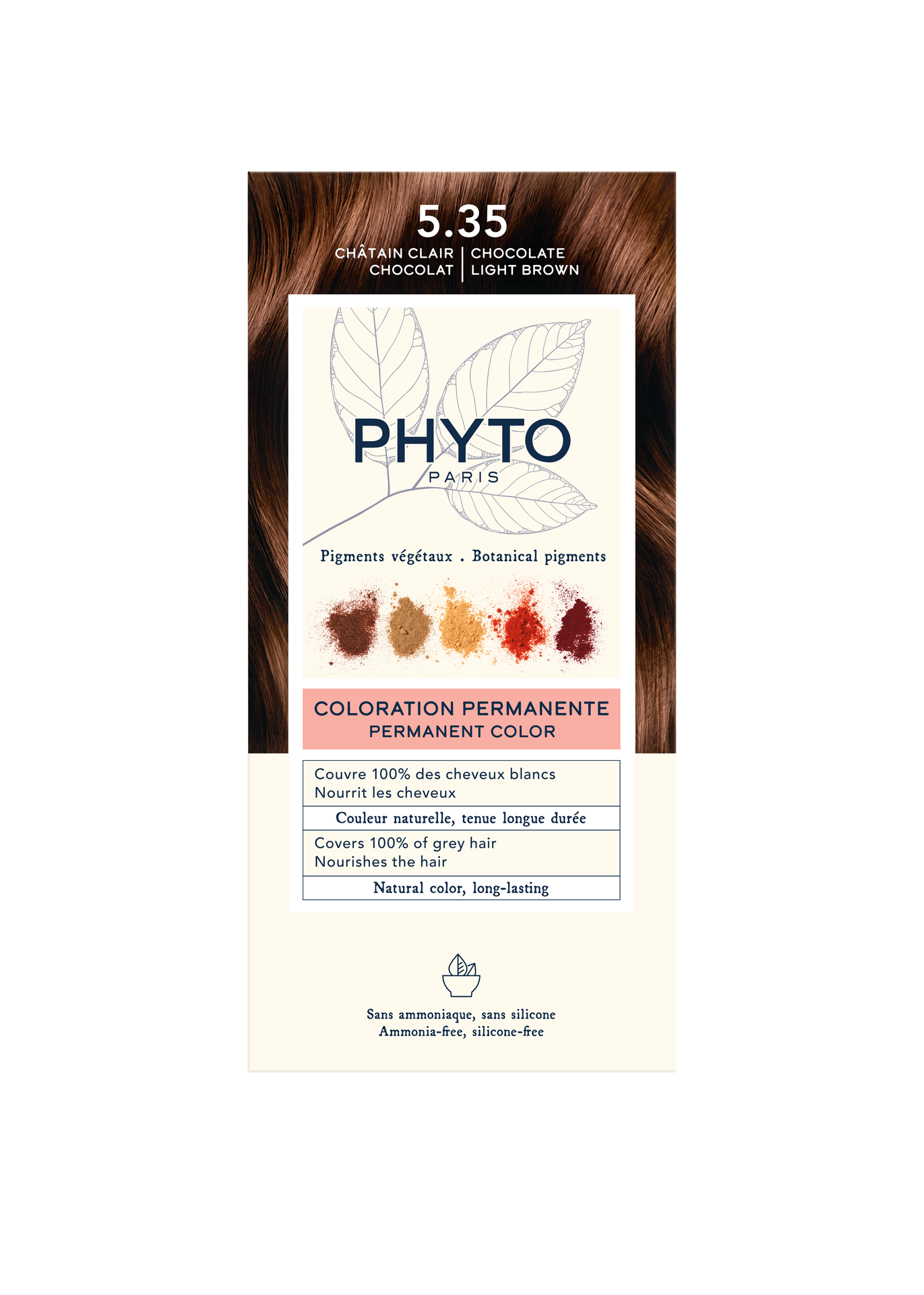 PHYTO PHYTOCOLOR 5.35 Châtain Clair Chocolate (СВЕТЪЛ ШОКОЛАД)