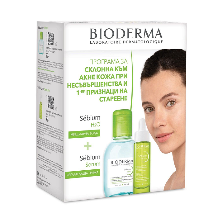 BIODERMA PROMO СЕБИУМ СЕРУМ 30 МЛ + СЕБИУМ H2O МИЦЕЛАРНА ВОДА 100 МЛ ПРОМО