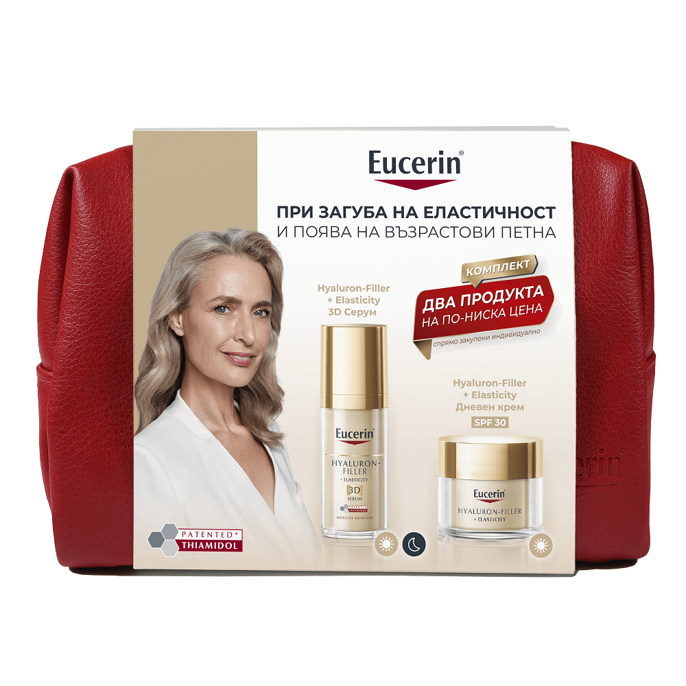 EUCERIN К-Т HYALURON-FILLER+ ELASTICITY ДНЕВЕН КРЕМ 50МЛ + 3D СЕРУМ 30МЛ ПРОМО