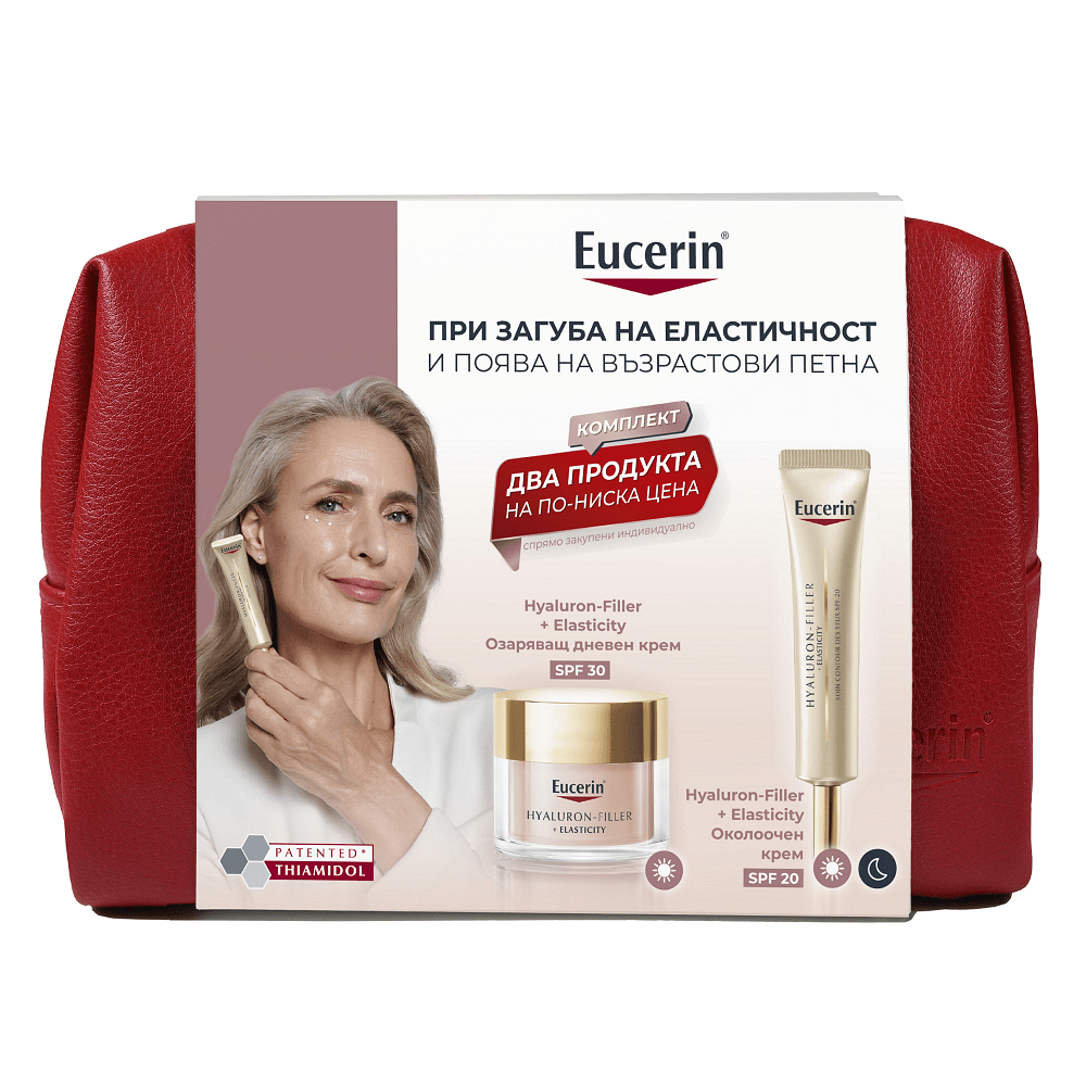 EUCERIN К-Т HYALURON-FILLER+ELASTICITY ДНЕВЕН КРЕМ 50МЛ + ОКОЛООЧЕН 15МЛ ПРОМО