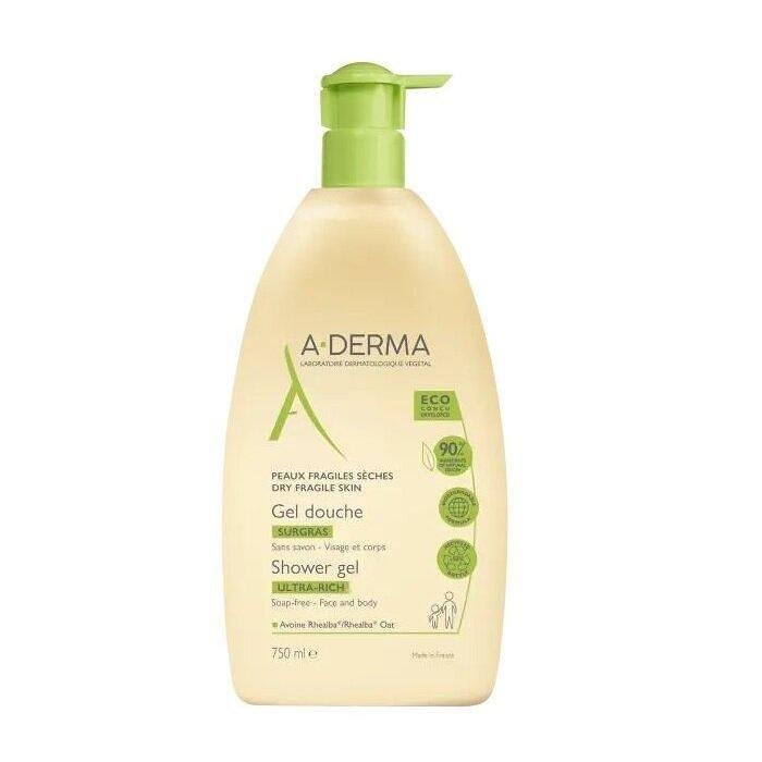 A-DERMA NATURAL CARE СВРЪХОБОГАТЕН ДУШ ГЕЛ С ОВЕС 750 МЛ ПРОМО