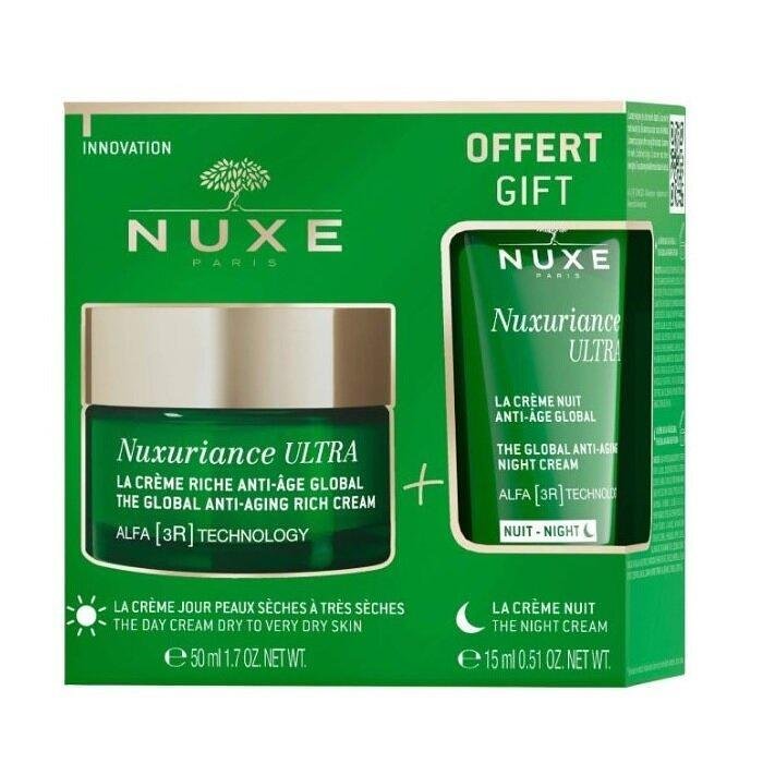 NUXE NUXURIANCE ULTRA БОГАТ ПРОТИВОСТАРЕЕЩ КРЕМ 50МЛ + ПРОТИВОСТАРЕЕЩ НОЩЕН КРЕМ 15МЛ ПРОМО