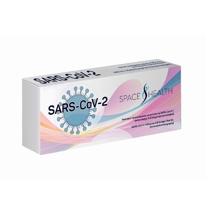 БЪРЗ ТЕСТ КОМБИНИРАН 4-в-1 SARS-CoV2 И ГРИП A/B + RSV (КОЛОИДНО ЗЛАТО) Х 1 SPACE HEALTH