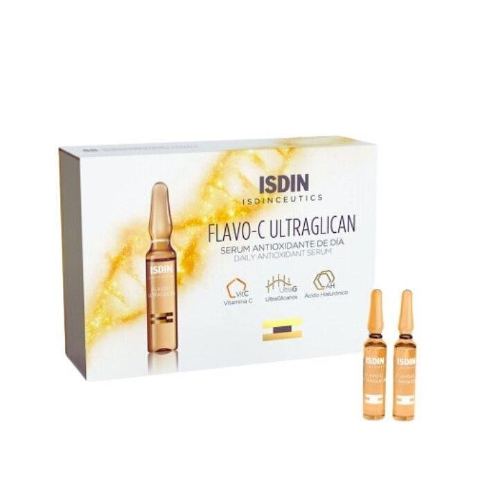 ISDIN FLAVO-C ULTRAGLICAN АНТИОКСИДАНТЕН СЕРУМ АМПУЛИ 10 БР Х 2 МЛ