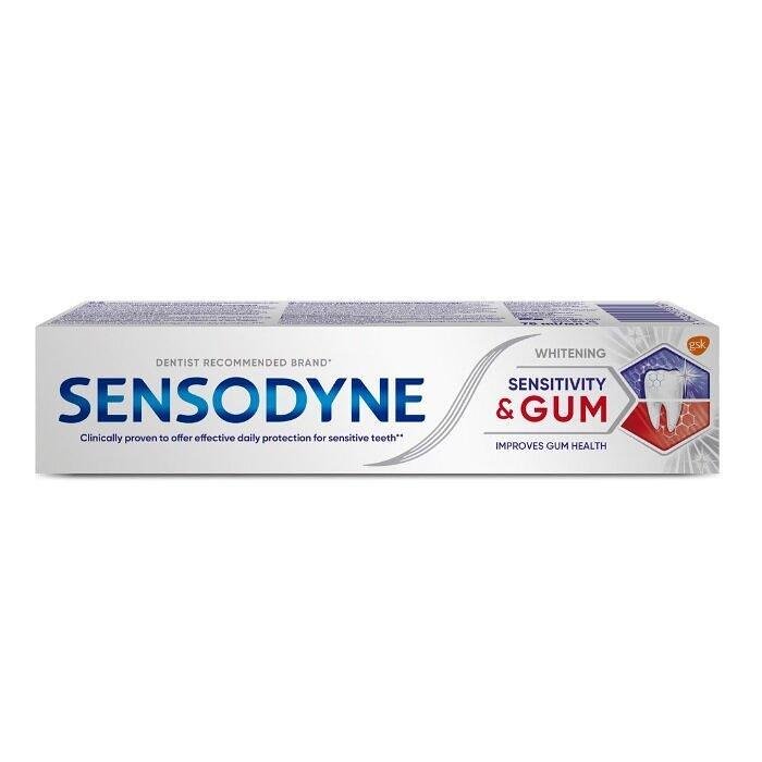 SENSODYNE ПАСТА ЗА ЗЪБИ SESITIVITY & GUM + WHITENING 75 МЛ