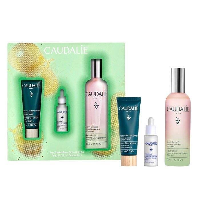 CAUDALIE ЕЛИКСИР ЗА КРАСОТА 100МЛ + VINOPERFECT ОЗАРЯВАЩ СЕРУМ 10МЛ + МИГНОВЕНА ДЕТОКС МАСКА 15МЛ ПРОМО