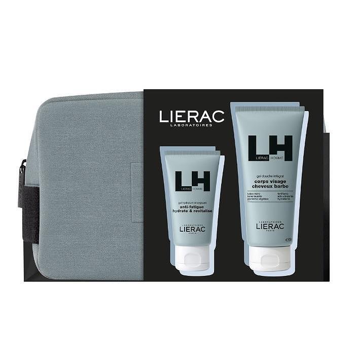 LIERAC HOMME ХИДРАТИРАЩ ГЕЛ ЗА ЛИЦЕ 50МЛ + ДУШ ГЕЛ 200МЛ + НЕСЕСЕР ПРОМО
