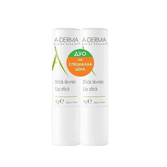 A-DERMA ДУО СТИК ЗА УСТНИ 2 Х 4 ГР ПРОМО