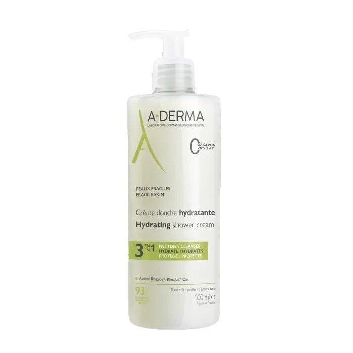 A-DERMA ХИДРАТИРАЩ ЗАЩИТЕН ДУШ-КРЕМ 3 В 1 ЗА ЧУВСТВИТЕЛНА КОЖА 500 МЛ